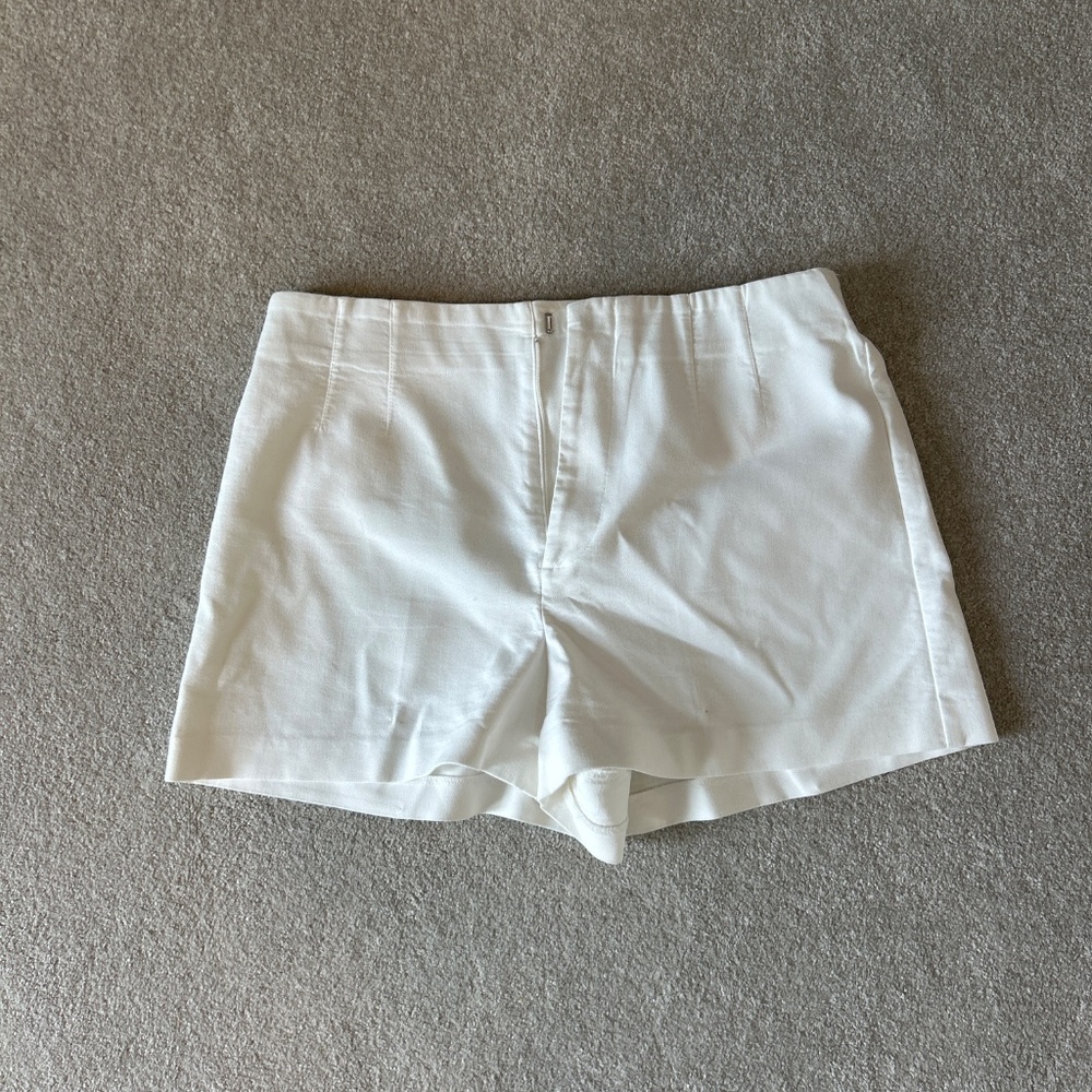 Zara Front Zip Linen Shorts